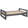 Cama para perros madera maciza de pino gris 95,5x65,5x28 cm de , Camas para perros - Ref: Foro24-821484, Precio: 76,53 €, Des...