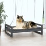 Cama para perros madera maciza de pino gris 95,5x65,5x28 cm de , Camas para perros - Ref: Foro24-821484, Precio: 76,53 €, Des...