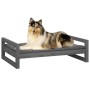 Cama para perros madera maciza de pino gris 95,5x65,5x28 cm de , Camas para perros - Ref: Foro24-821484, Precio: 76,53 €, Des...
