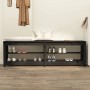 Banco zapatero de madera maciza de pino negro 160x36,5x50 cm de , Zapateros y organizadores de calzado - Ref: Foro24-821728, ...
