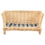 Cesta para perros con cojín sauce natural 50x33x30 cm de , Camas para perros - Ref: Foro24-170773, Precio: 62,04 €, Descuento: %