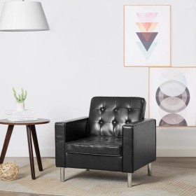 Sillón de cuero sintético negro de , Sillones - Ref: Foro24-247018, Precio: 224,20 €, Descuento: %