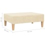 Taburete de tela color crema 78x56x32 cm de , Otomanas - Ref: Foro24-337677, Precio: 52,94 €, Descuento: %