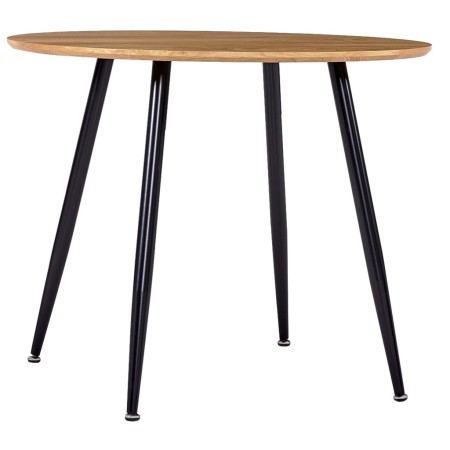 Mesa de comedor MDF color roble y negro 90x73,5 cm de , Mesas de cocina y de comedor - Ref: Foro24-248300, Precio: 118,04 €, ...