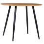 Mesa de comedor MDF color roble y negro 90x73,5 cm de , Mesas de cocina y de comedor - Ref: Foro24-248300, Precio: 118,04 €, ...