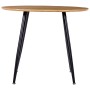 Mesa de comedor MDF color roble y negro 90x73,5 cm de , Mesas de cocina y de comedor - Ref: Foro24-248300, Precio: 118,04 €, ...