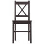 Conjunto de comedor 9 piezas madera de pino marrón oscuro de , muebles para cocinas y comedores - Ref: Foro24-283389, Precio:...
