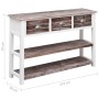 Aparador de madera marrón envejecido 115x30x76 cm de , Aparadores - Ref: Foro24-284164, Precio: 133,46 €, Descuento: %