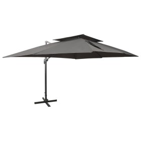 Sombrilla jardín voladiza cubierta doble antracita 400x300 cm de , Sombrillas - Ref: Foro24-312373, Precio: 308,76 €, Descuen...