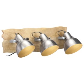 Lámpara de pared industrial madera mango plateado E27 68x23 cm de , Lámparas - Ref: Foro24-320596, Precio: 61,56 €, Descuento: %