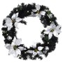 Corona de Navidad con luces LED verde 60 cm PVC de , Luces de Navidad - Ref: Foro24-320977, Precio: 48,82 €, Descuento: %