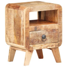 Mesita de noche de madera de mango rugosa 30x30x41 cm de , Aparadores - Ref: Foro24-321616, Precio: 92,01 €, Descuento: %