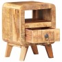 Mesita de noche de madera de mango rugosa 30x30x41 cm de , Aparadores - Ref: Foro24-321616, Precio: 92,01 €, Descuento: %