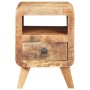Mesita de noche de madera de mango rugosa 30x30x41 cm de , Aparadores - Ref: Foro24-321616, Precio: 92,01 €, Descuento: %