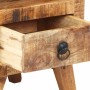 Mesita de noche de madera de mango rugosa 30x30x41 cm de , Aparadores - Ref: Foro24-321616, Precio: 92,01 €, Descuento: %