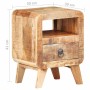 Mesita de noche de madera de mango rugosa 30x30x41 cm de , Aparadores - Ref: Foro24-321616, Precio: 92,01 €, Descuento: %
