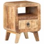 Mesita de noche de madera de mango rugosa 30x30x41 cm de , Aparadores - Ref: Foro24-321616, Precio: 92,01 €, Descuento: %