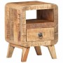 Mesita de noche de madera de mango rugosa 30x30x41 cm de , Aparadores - Ref: Foro24-321616, Precio: 92,01 €, Descuento: %
