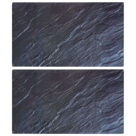 Tablas de cortar 2 uds patrón de piedra natural vidrio templado de , Tablas de cortar - Ref: Foro24-322288, Precio: 20,44 €, ...