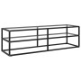 Mueble para TV negro con vidrio templado negro 140x40x40 cm de , Muebles TV - Ref: Foro24-322863, Precio: 126,76 €, Descuento: %