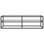 Mueble para TV negro con vidrio templado negro 140x40x40 cm de , Muebles TV - Ref: Foro24-322863, Precio: 126,76 €, Descuento: %