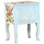 Mesita de noche pintada a mano madera maciza mango 40x30x50 cm de , Mesitas de noche - Ref: Foro24-323541, Precio: 108,04 €, ...