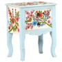 Mesita de noche pintada a mano madera maciza mango 40x30x50 cm de , Mesitas de noche - Ref: Foro24-323541, Precio: 108,04 €, ...