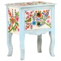 Mesita de noche pintada a mano madera maciza mango 40x30x50 cm de , Mesitas de noche - Ref: Foro24-323541, Precio: 108,04 €, ...