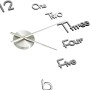 Reloj 3D de pared con diseño moderno plateado 100 cm XXL de , Relojes de pared - Ref: Foro24-325155, Precio: 28,97 €, Descuen...