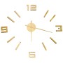 Reloj 3D de pared con diseño moderno dorado 100 cm XXL de , Relojes de pared - Ref: Foro24-325157, Precio: 18,60 €, Descuento: %