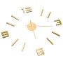 Reloj 3D de pared con diseño moderno dorado 100 cm XXL de , Relojes de pared - Ref: Foro24-325157, Precio: 18,60 €, Descuento: %