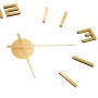 Reloj 3D de pared con diseño moderno dorado 100 cm XXL de , Relojes de pared - Ref: Foro24-325157, Precio: 18,60 €, Descuento: %