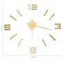 Reloj 3D de pared con diseño moderno dorado 100 cm XXL de , Relojes de pared - Ref: Foro24-325157, Precio: 18,60 €, Descuento: %