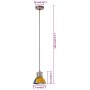 Lámpara colgante industrial redonda multicolor E27 25 W 17 cm de , Lámparas - Ref: Foro24-344402, Precio: 38,45 €, Descuento: %