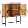 Aparador de madera maciza de mango rugosa 80x30x95 cm de , Taquillas y armarios de almacenamiento - Ref: Foro24-351713, Preci...