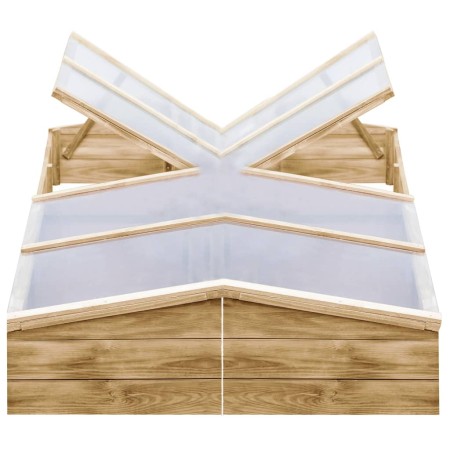Invernadero de madera de pino impregnada 2 uds 200x50x35 cm de , Invernaderos - Ref: Foro24-3055328, Precio: 304,82 €, Descue...