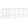 Perrera de exterior de acero galvanizado 12,1 m² de , Casetas y cercados para perros - Ref: Foro24-3082309, Precio: 495,50 €,...