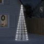 Árbol de Navidad en asta de bandera 550 LED blanco frío 300 cm de , Luces de Navidad - Ref: Foro24-358113, Precio: 46,80 €, D...