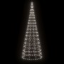 Árbol de Navidad en asta de bandera 550 LED blanco frío 300 cm de , Luces de Navidad - Ref: Foro24-358113, Precio: 46,80 €, D...