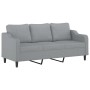 Juego de sofás con cojines 2 piezas tela gris claro de , Sofás - Ref: Foro24-3201850, Precio: 493,84 €, Descuento: %