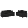Juego de sofás con cojines 2 piezas tela microfibra negro de , Sofás - Ref: Foro24-3202329, Precio: 569,26 €, Descuento: %