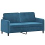 Juego de sofás con cojines 3 piezas terciopelo azul de , Sofás - Ref: Foro24-3202013, Precio: 578,62 €, Descuento: %