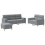 Juego de sofás con cojines 3 piezas tela gris claro de , Sofás - Ref: Foro24-3201624, Precio: 557,02 €, Descuento: %
