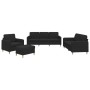 Juego de sofás con cojines 4 piezas tela negro de , Sofás - Ref: Foro24-3202066, Precio: 782,27 €, Descuento: %