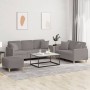 Juego de sofás con cojines 3 piezas tela gris taupe de , Sofás - Ref: Foro24-3202149, Precio: 549,36 €, Descuento: %