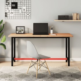 Banco de trabajo madera maciza de haya y metal 150x55x81,5 cm de , Mesas de trabajo - Ref: Foro24-3188905, Precio: 223,32 €, ...