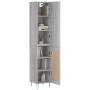 Aparador alto madera contrachapada gris Sonoma 34,5x34x180 cm de , Aparadores - Ref: Foro24-3199143, Precio: 96,22 €, Descuen...