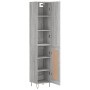 Aparador alto madera contrachapada gris Sonoma 34,5x34x180 cm de , Aparadores - Ref: Foro24-3199143, Precio: 96,22 €, Descuen...