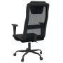 Silla de oficina altura ajustable tela malla y cuero PE negro de , Sillas de oficina - Ref: Foro24-353019, Precio: 94,85 €, D...