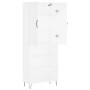 Aparador alto madera contrachapada blanco 69,5x34x180 cm de , Aparadores - Ref: Foro24-3198113, Precio: 134,06 €, Descuento: %
